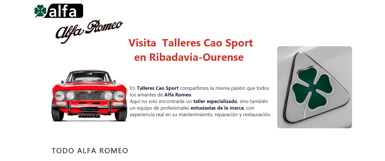 Visita tu Taller Especialista en Alfa Romeo